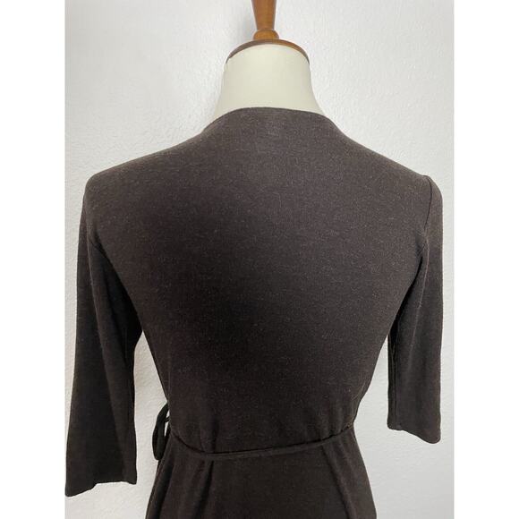 Eileen Fisher Wrap Dress Stretch Knit Knee Length - Picture 8 of 10